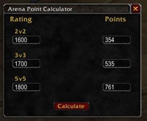 wow addon Arena Point Calculator Lite