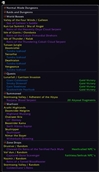 Mount Drop List Mount Drop List