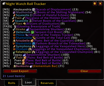 Night Watch Roll Tracker