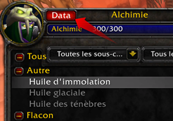 wow addon Professions exporter